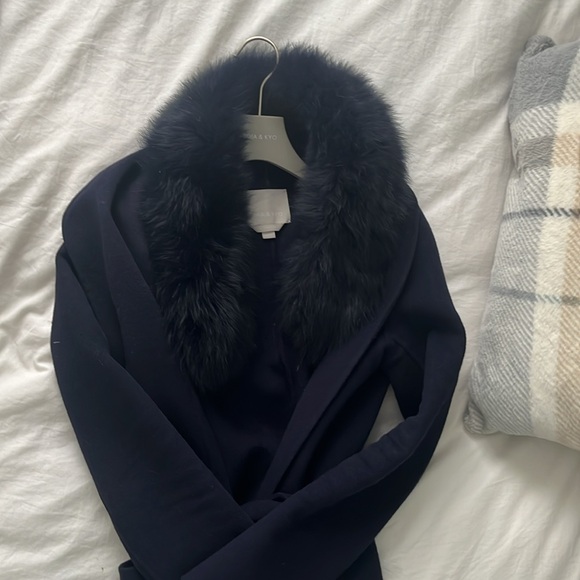 Soia & Kyo Daphne wool coat with fur trim (need gone, make an offer) - Picture 8 of 8
